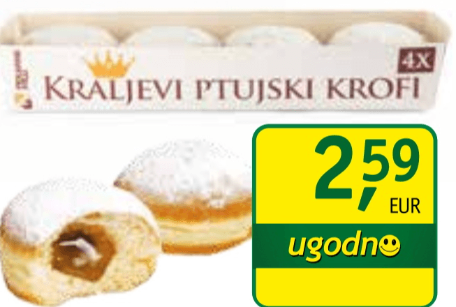 Kraljevi Ptujski krofi 4 x 80 g