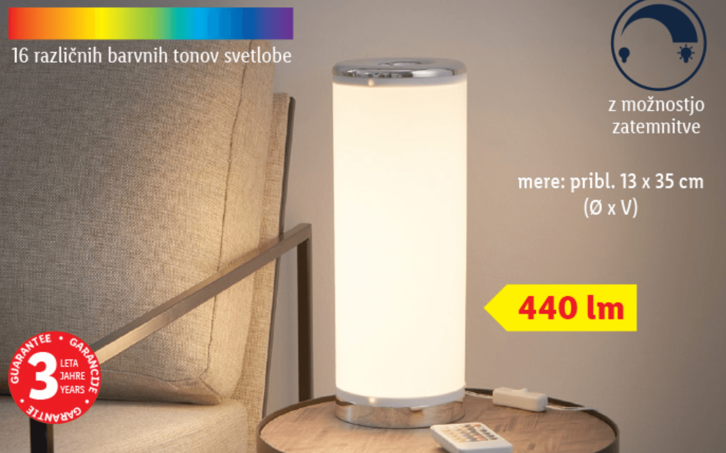 LIVARNO home Namizna LED-svetilka