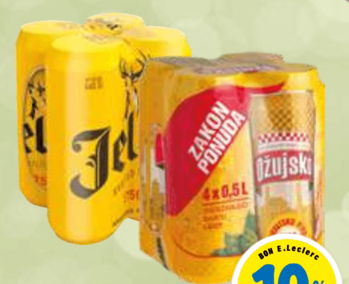Svetlo pivo Jelen ali Svetlo pivo Ožujsko 4x 0,5 l