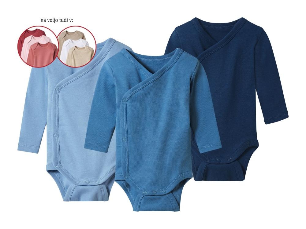 lupilu Bodi za dojenčke 3 kosi