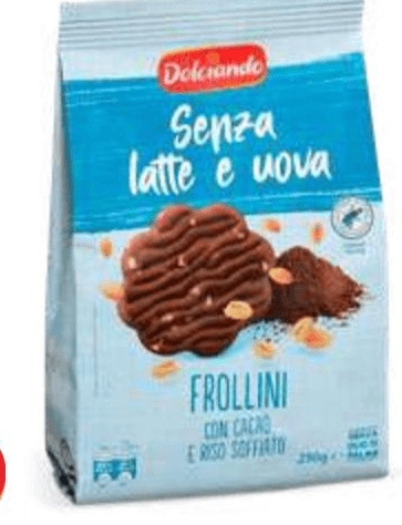 Keksi Frollini s kakavom in ekspandiranim rižem 290 g
