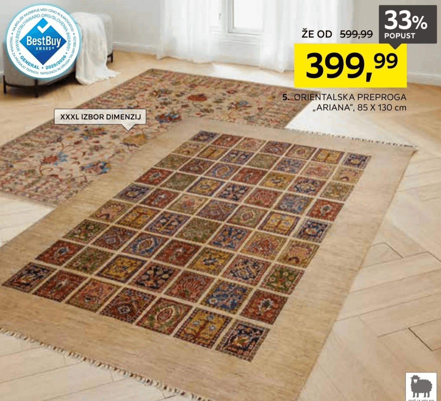 Orientalska preproga Ariana 85 X 130 cm