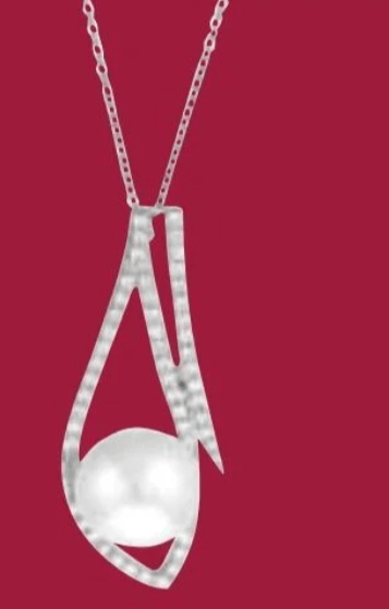 Ogrlica z gojenim biserom in cirkonijevimi oksidi - Akcija v trgovini E.Leclerc