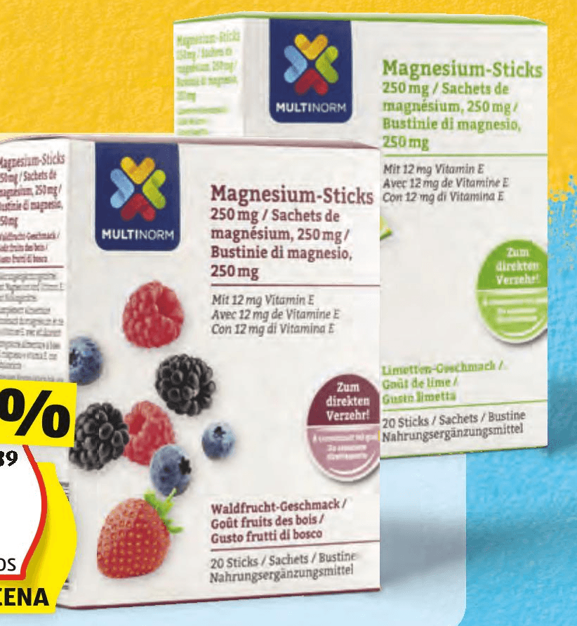 Multinorm Magnezij Direkt 20 vrečk - Akcija v trgovini Hofer