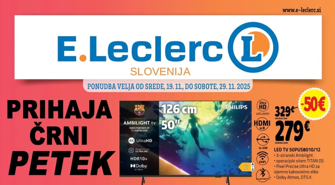 E.Leclerc katalog Akcijska ponudba od 19.11. do 29.11.2025