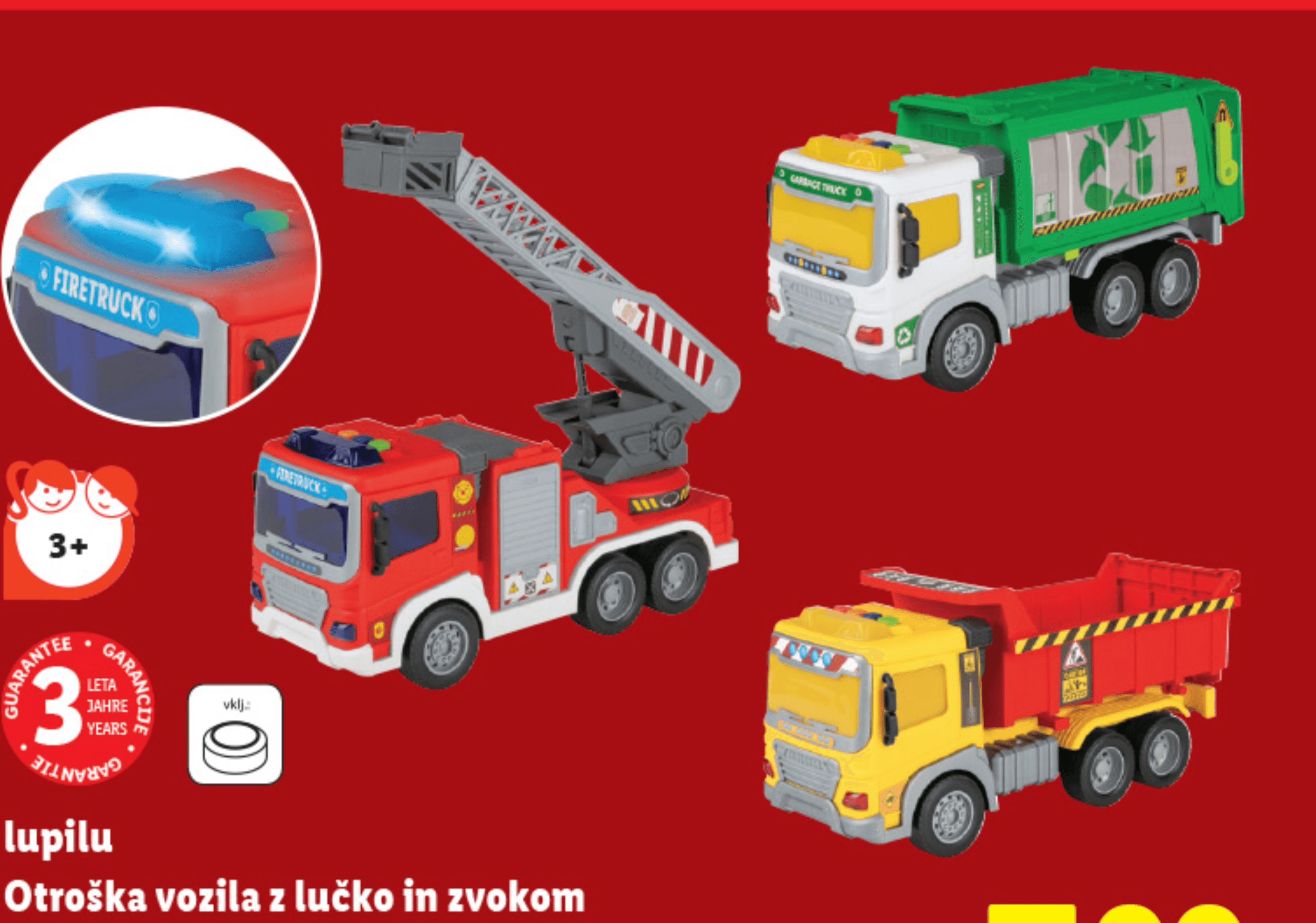 Lupilu Otroška vozila z lučko in zvokom