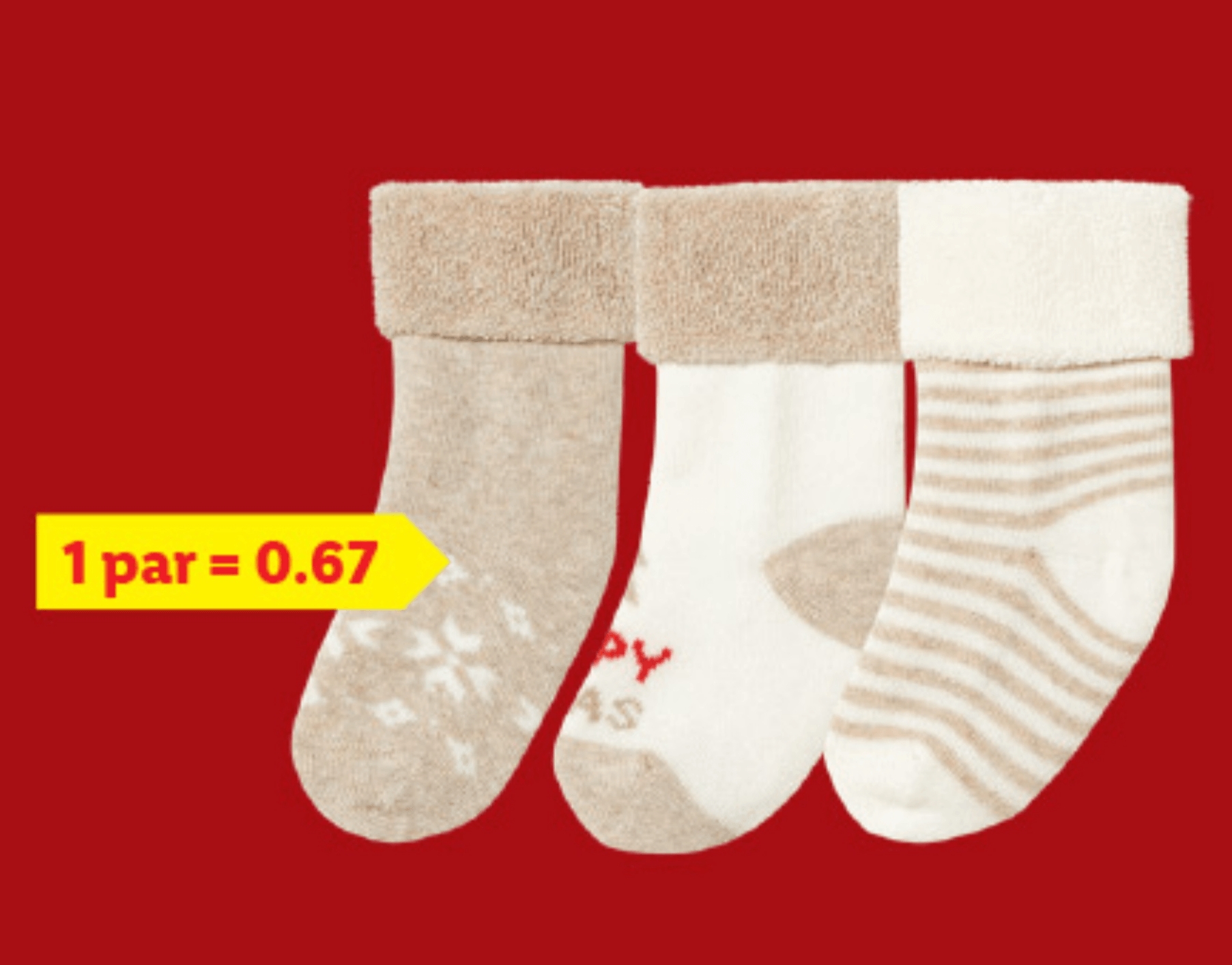 lupilu Nogavice za dojenčke 3 pari