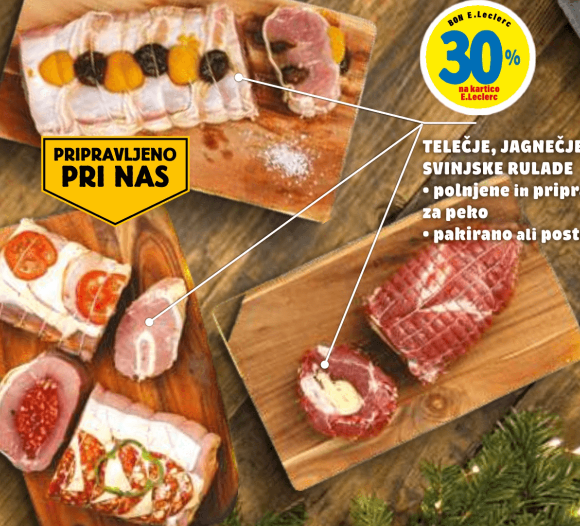 Telečje, jagnečje ali svinjske rulade