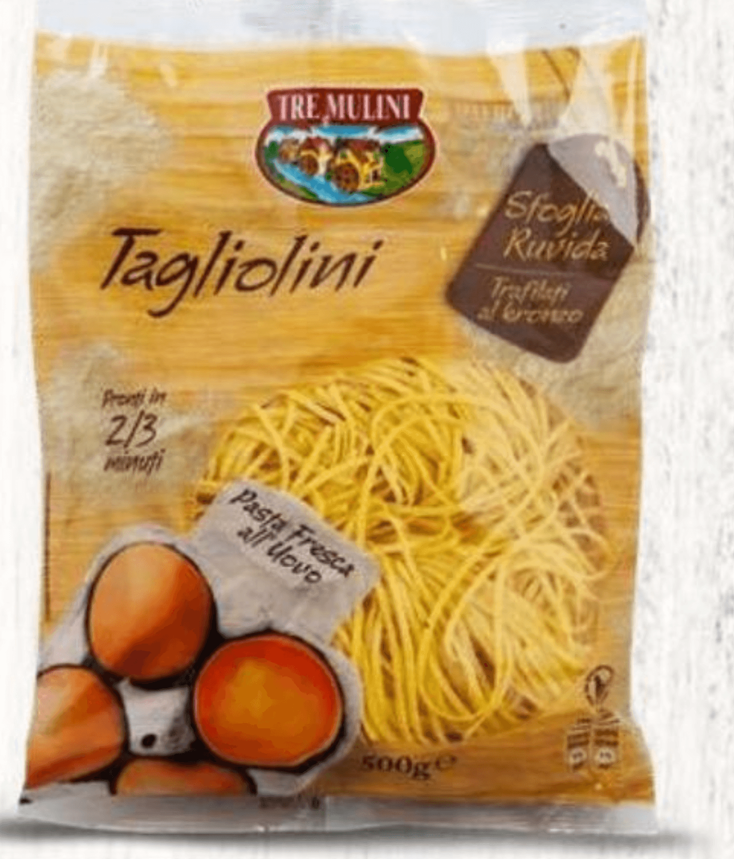 Sveži jajčni rezanci Tagliolini Tre Mulini 500 g