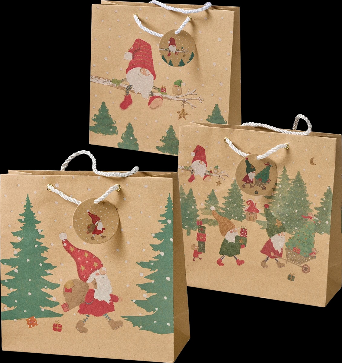 Profissimo darilna vrečka z božičnimi motivi midi 1 kos Profissimo