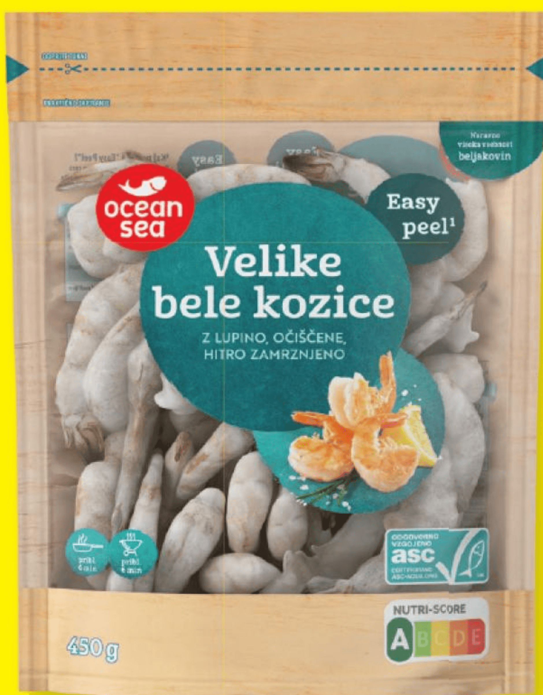 Ocean sea Velike bele kozice 450 g