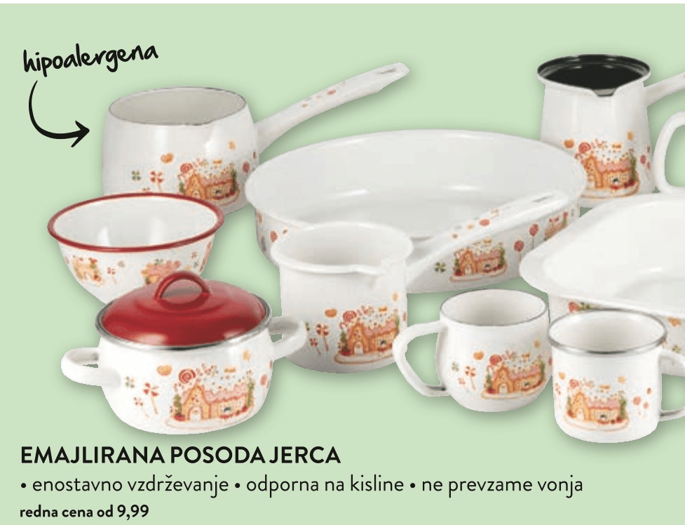 Enamelie Emajlirana posoda Jerca