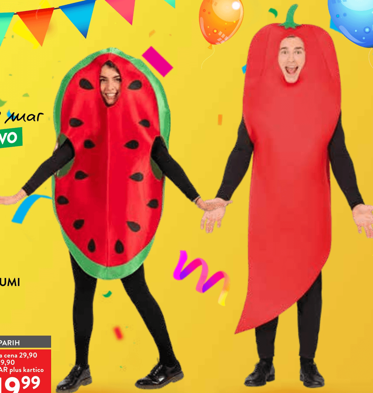 Odrasli kostumi - Akcija v trgovini Spar