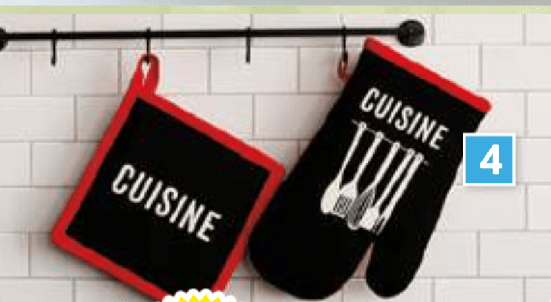 Kuhinjska rokavica in prijemalka