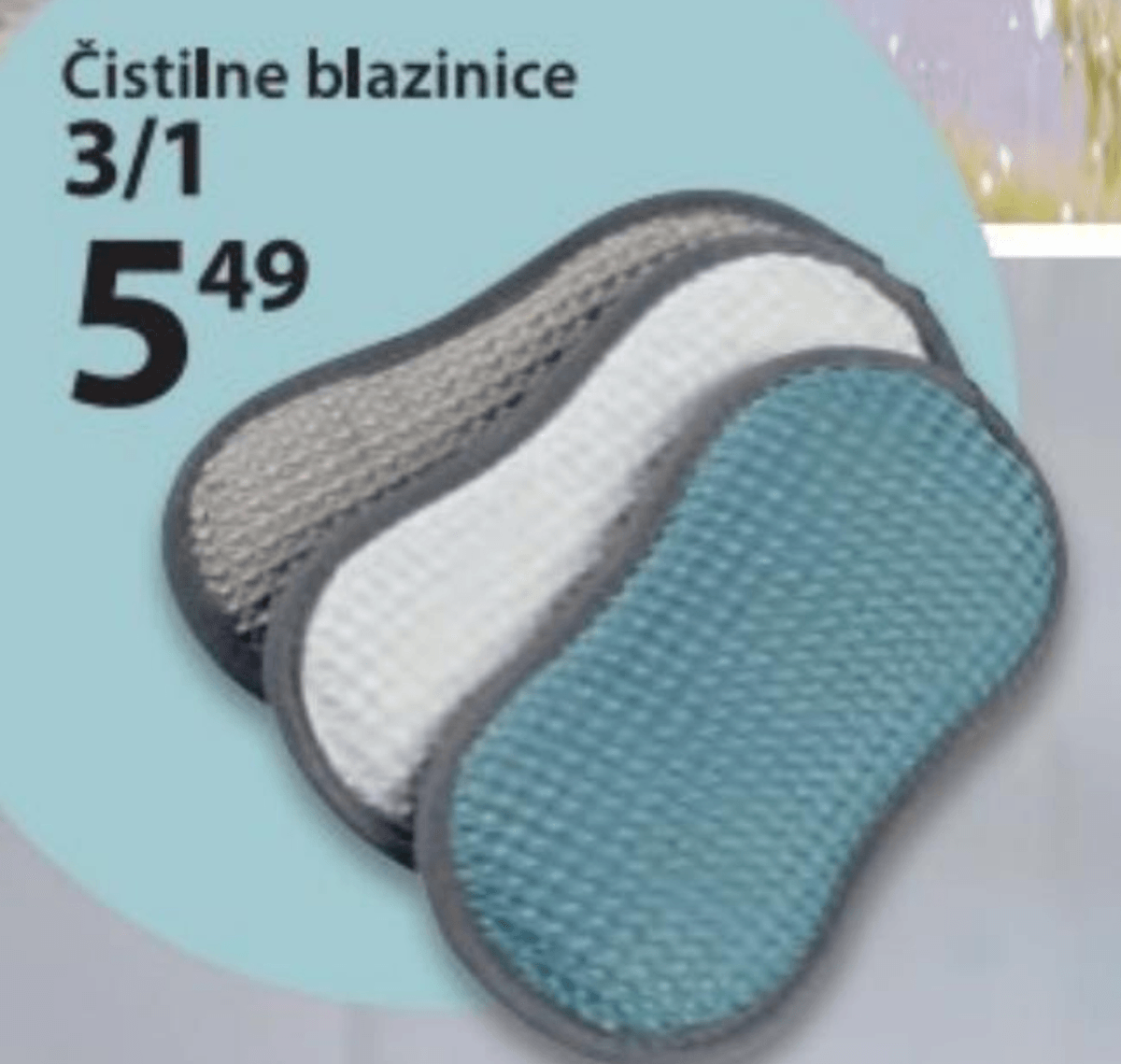 Čistilne blazinice 3 kosi - Akcija v trgovini NKD