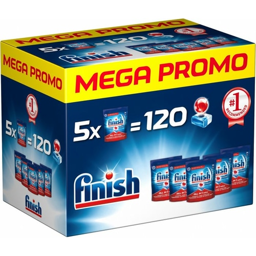 Tablete za strojno pomivanje posode Finish 100 kapsul ali 120 kapsul