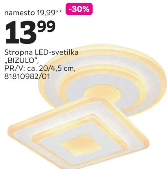 Stropna LED-svetilka „BIZULO"
