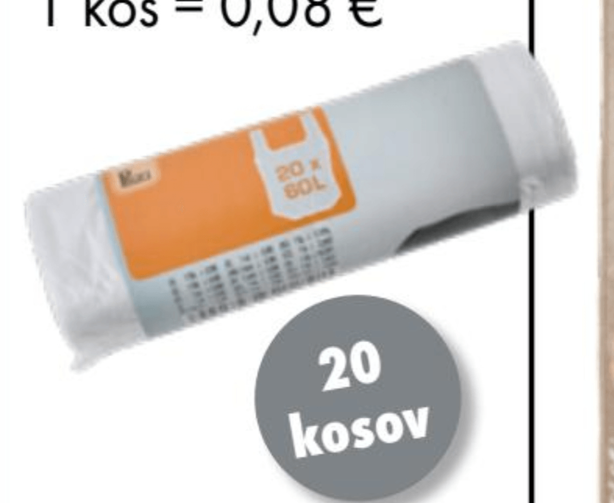Vrečka za smeti 20 kosov - Akcija v trgovini Tedi