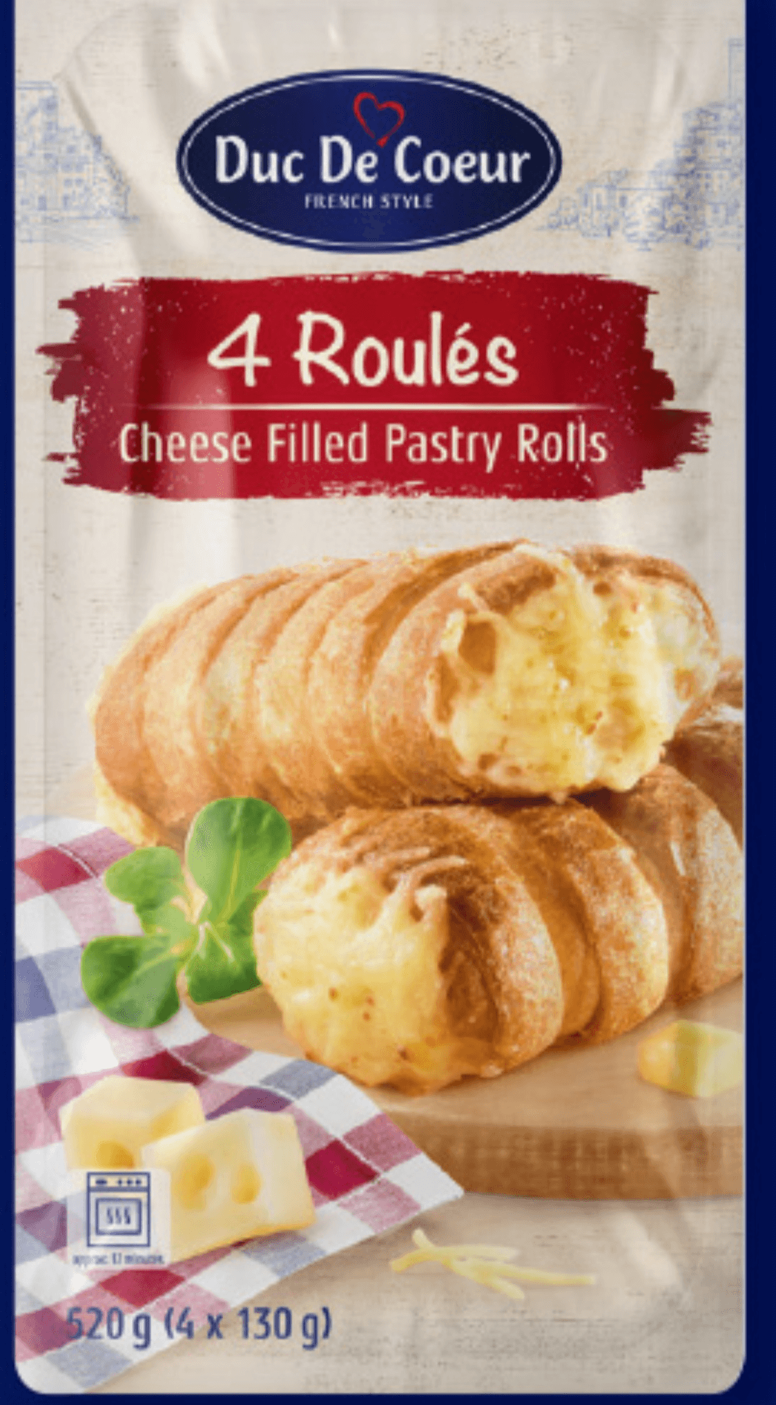 Duc De Coeur Sirni zvitki 520 g (4 x 130 g) - Akcija v trgovini Lidl