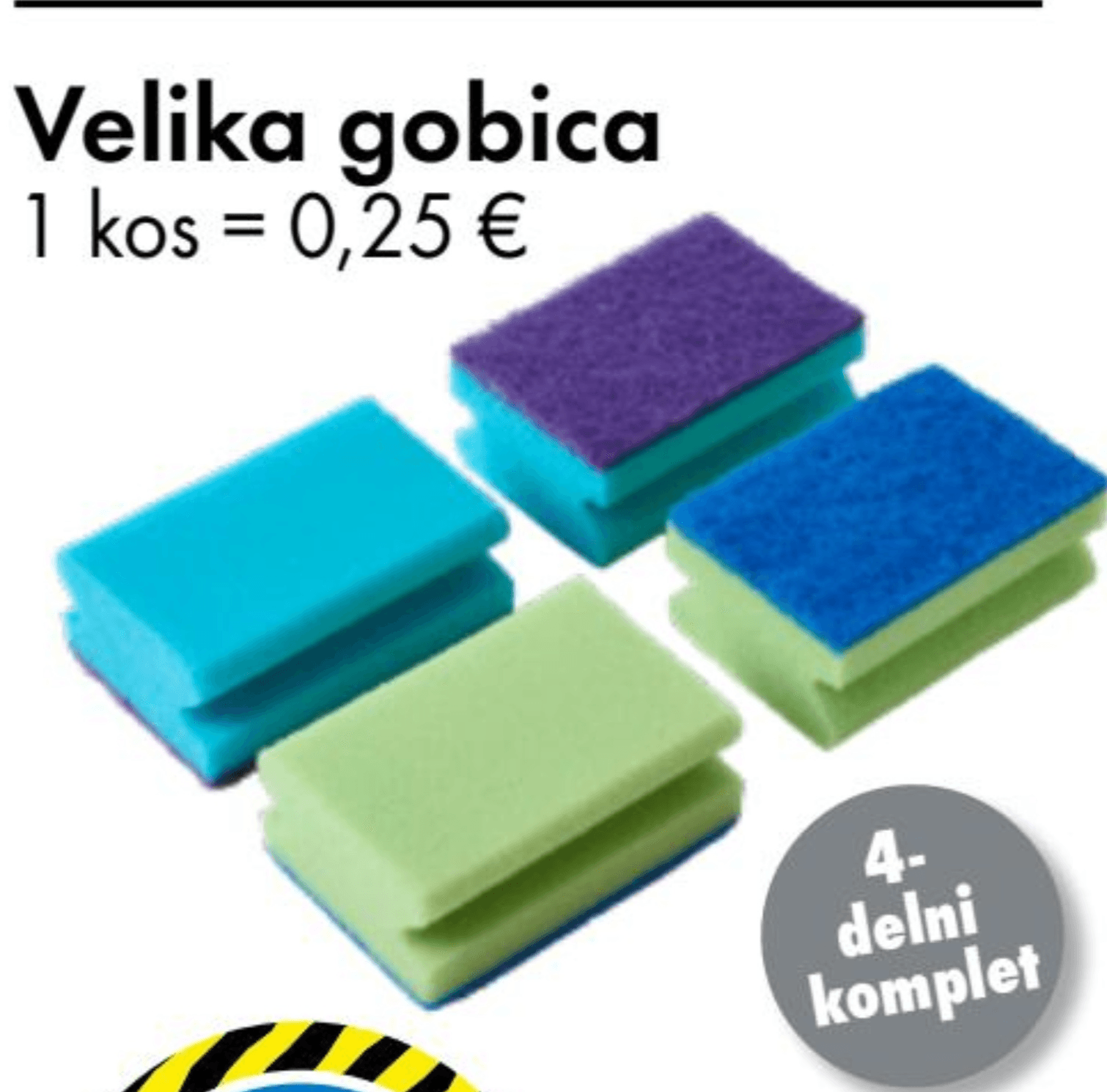 Velika gobica 4-delni komplet - Akcija v trgovini Tedi