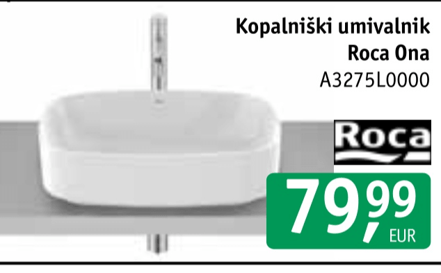 Kopalniški umivalnik Roca Ona - Akcija v trgovini Jager