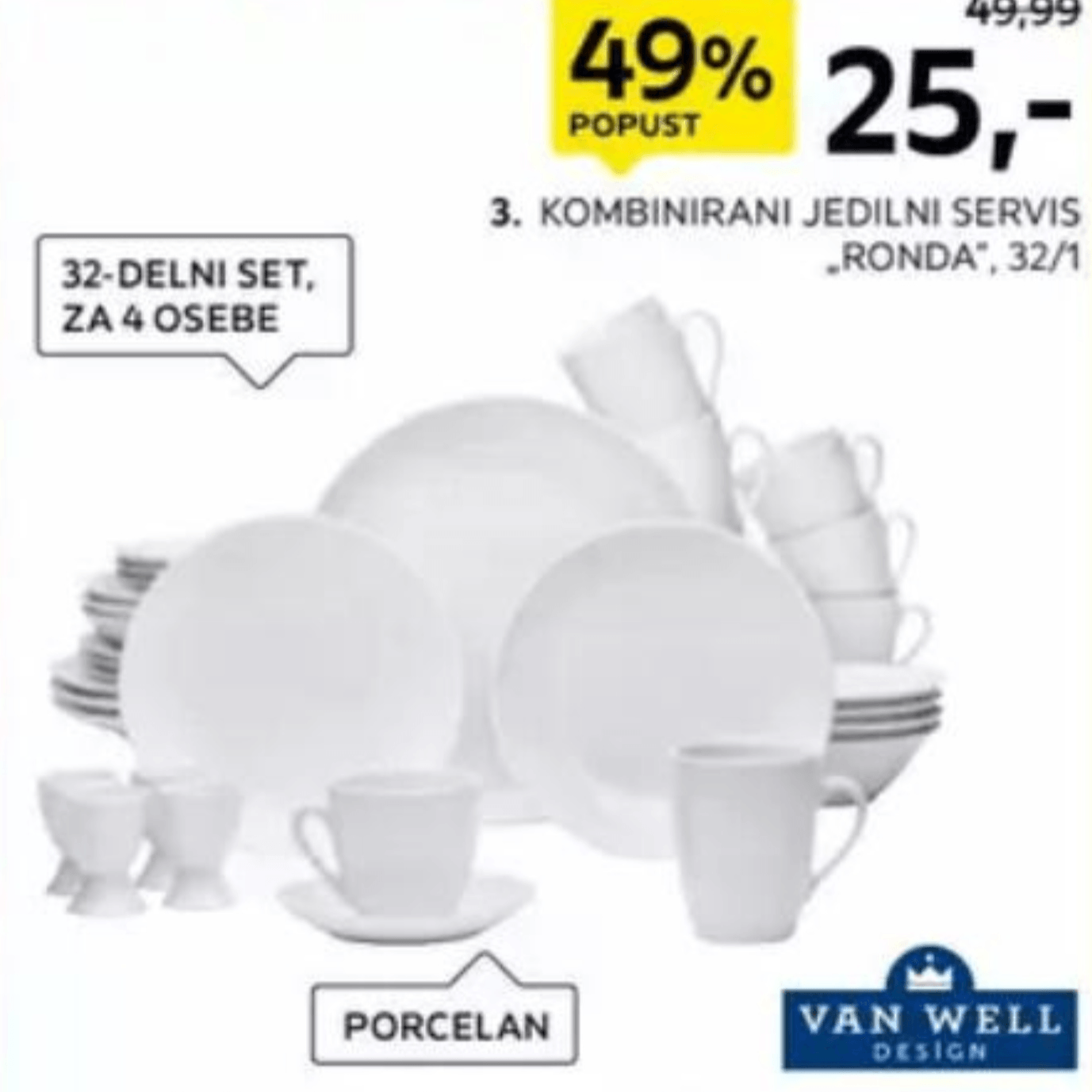 Kombinirani jedilni servis "RONDA" 32/1