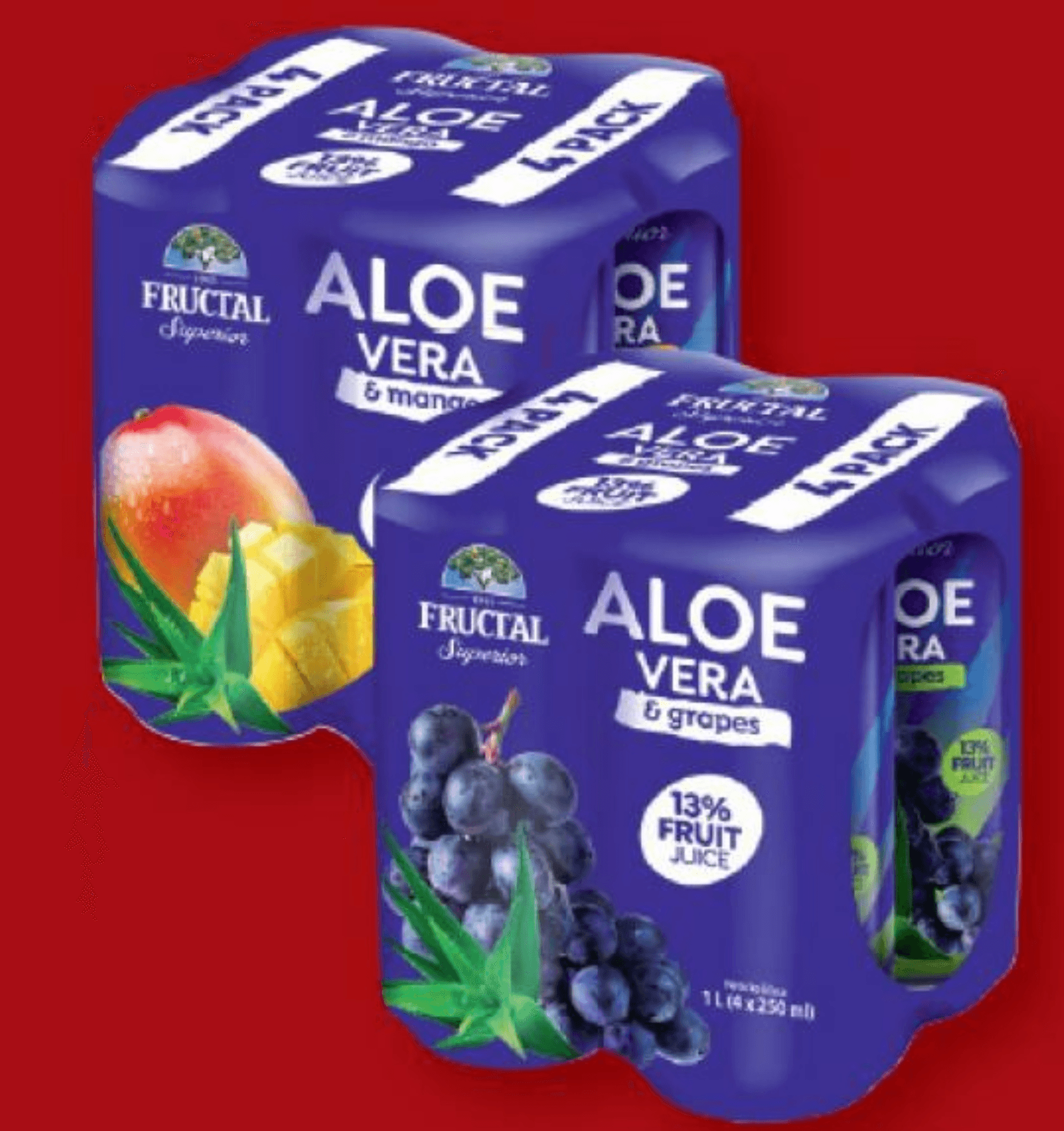 FRUCTAL Aloe vera 4 x 250 ml