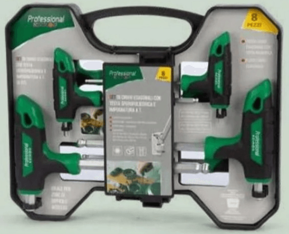 Komplet 8 imbus/Torx ključev s T-ročajem