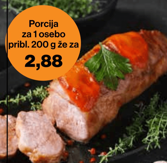 Porcija svinjski file pribl. 200 g