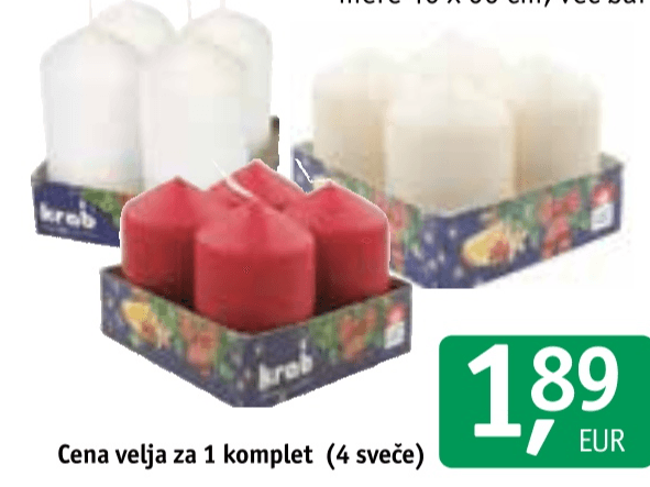 Adventna sveča 4 kom