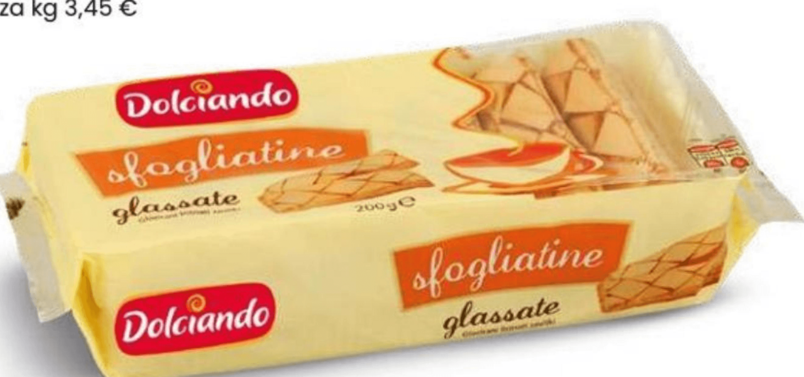 Dolciando Pecivo Sfogliatine s sladkorno glazuro 200 g