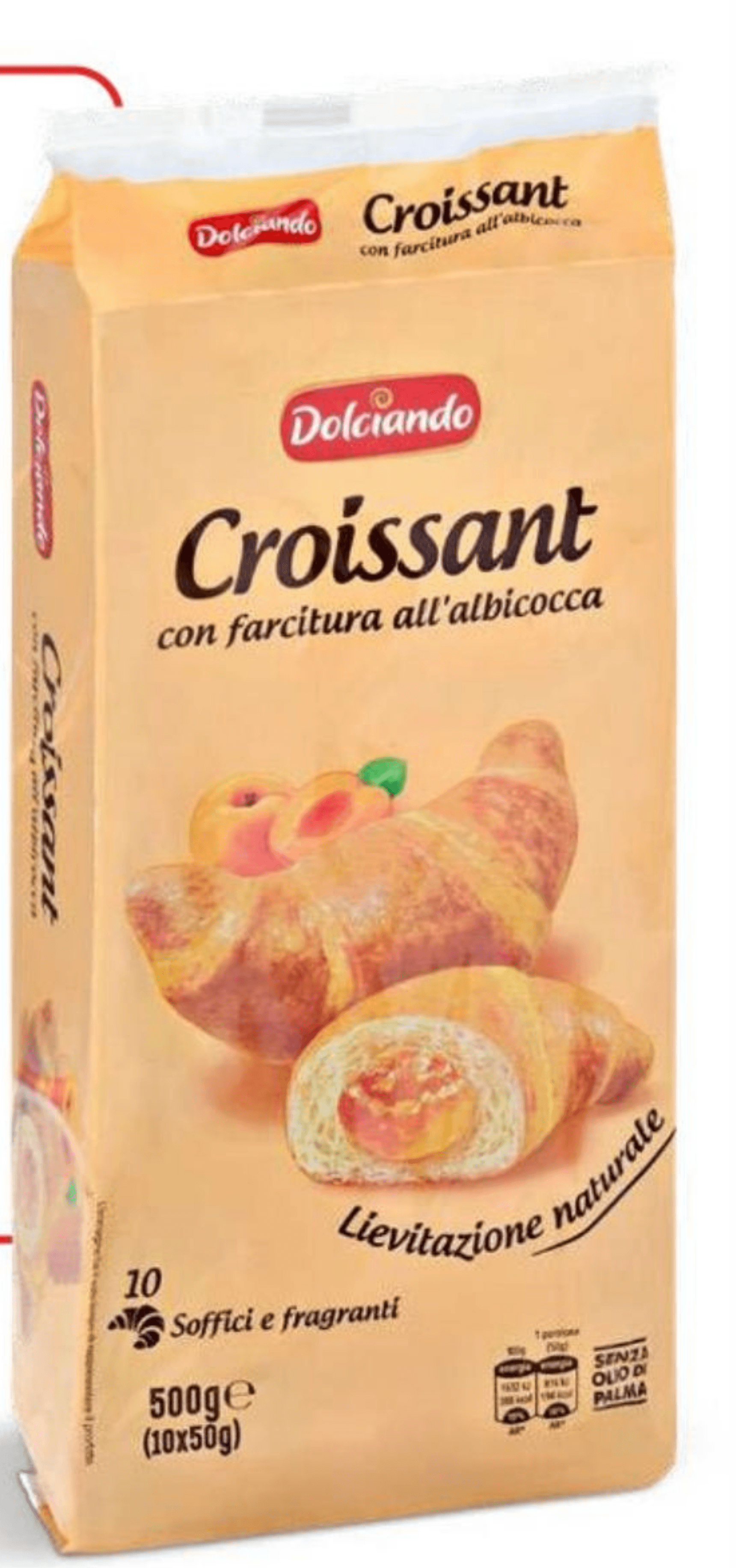 Dolciando Croissant z mareličnim polnilom 10 kosov, 500 g