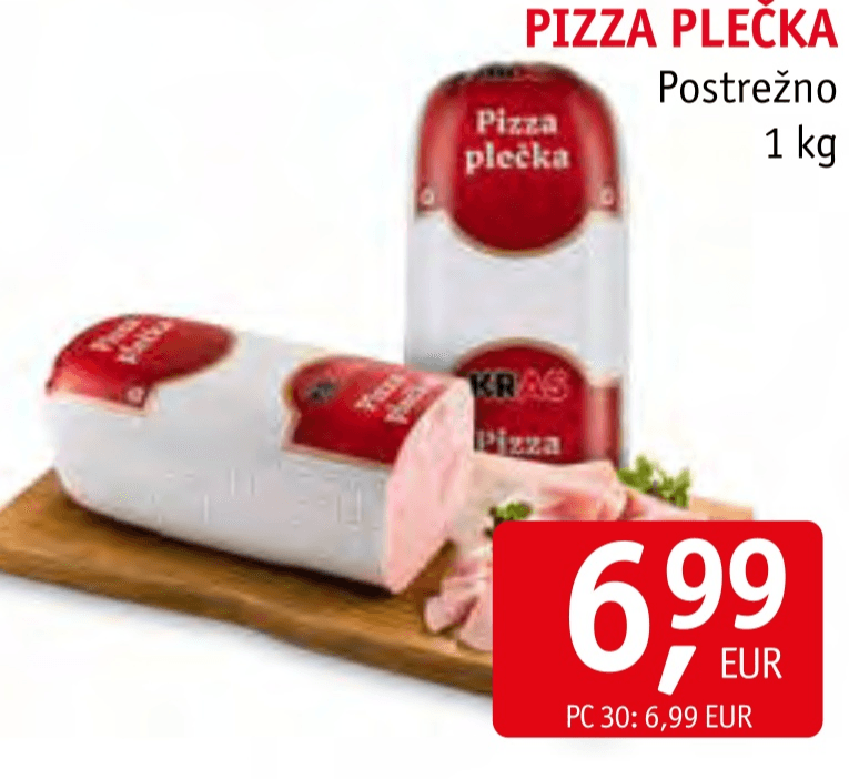 Pizza plečka 1 kg Kras