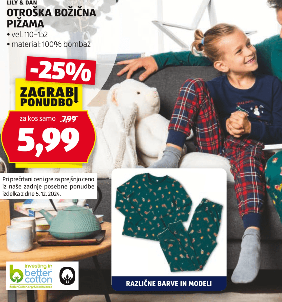 Lily & Dan Otroška božična pižama