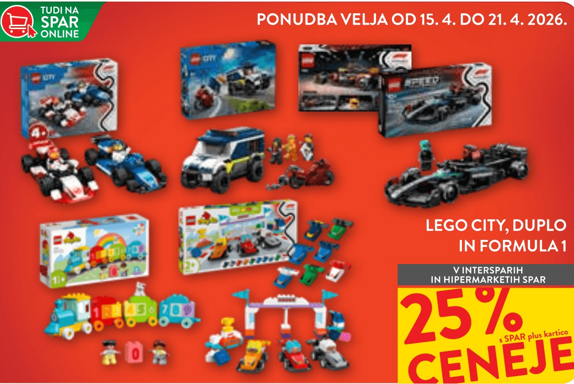 LEGO City, Duplo in Formula 1 - Akcija v trgovini Spar