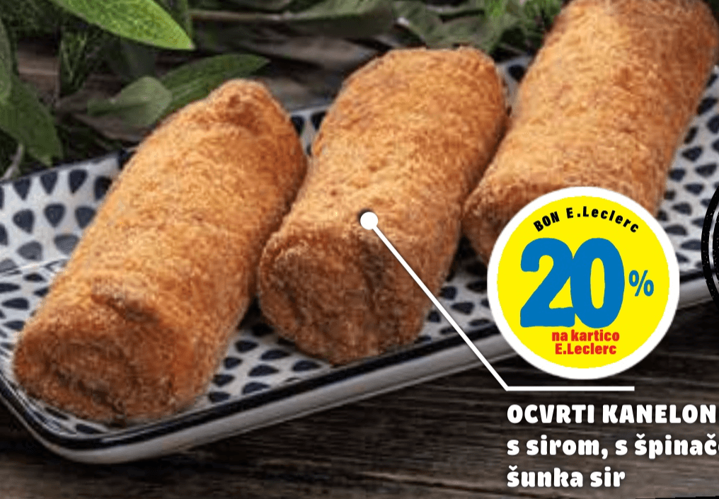 Ocvrti kaneloni - Akcija v trgovini E.Leclerc