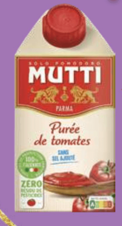 Paradižnikov pire Mutti 500 g Akcija v trgovini E.Leclerc