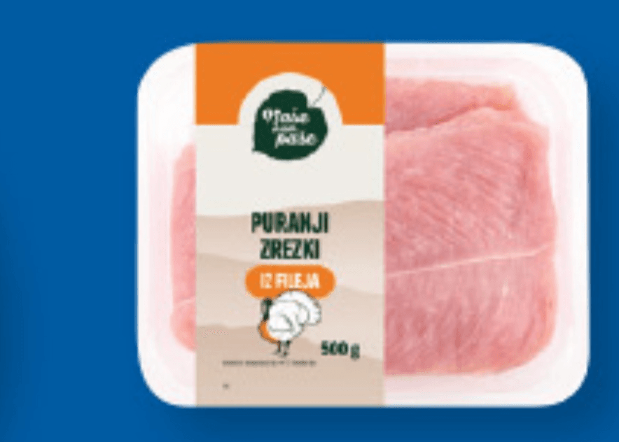 Naše nam paše Sveži puranji zrezki 500 g Akcija v trgovini Lidl
