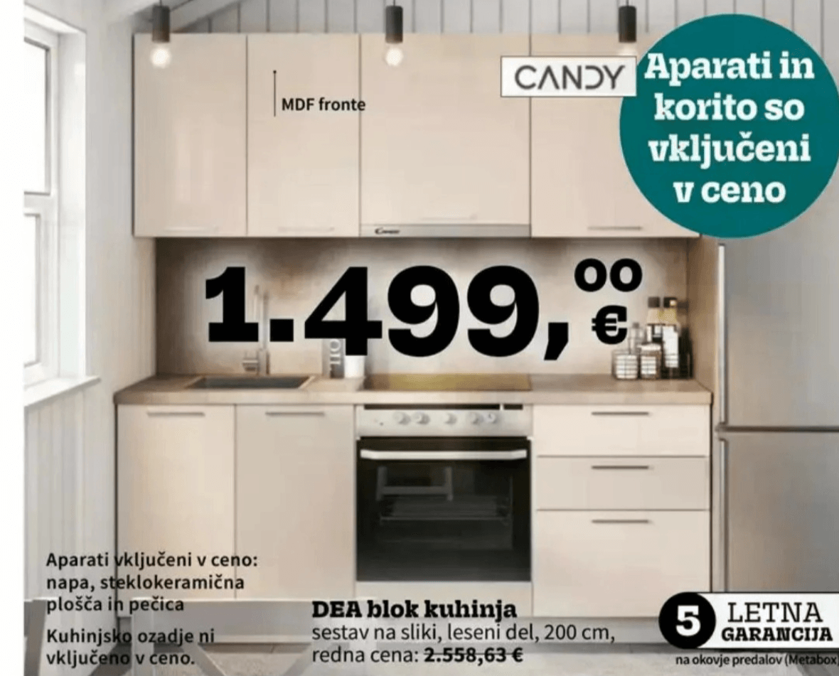 DEA blok kuhinja - Akcija v trgovini Prima