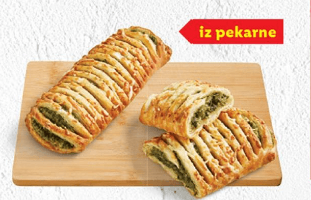 Špinačni zavitek s sirom Feta 111 g Akcija v trgovini Lidl
