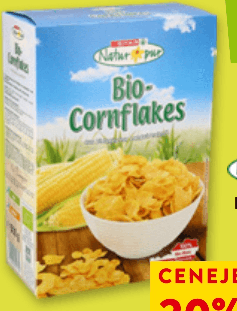Bio koruzni kosmiči 500 g SPAR Natur pur Akcija v trgovini Spar