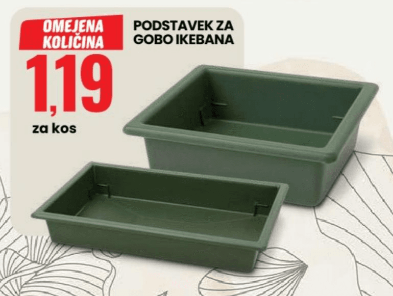 Podstavek za gobo ikebana Akcija v trgovini Eurospin