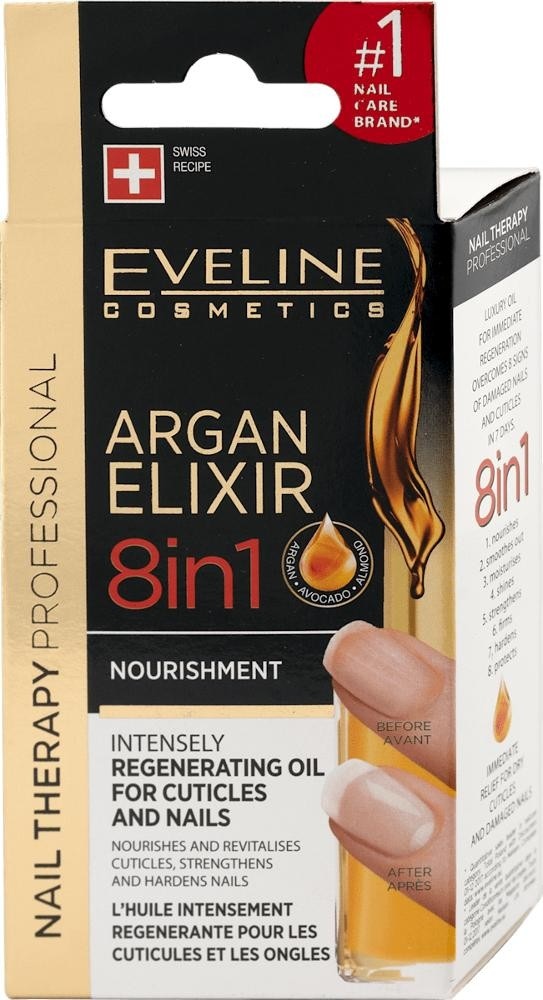 Eveline Cosmetics Argan Elixir olje za nohte in obnohtno kožico Akcija v trgovini Dm