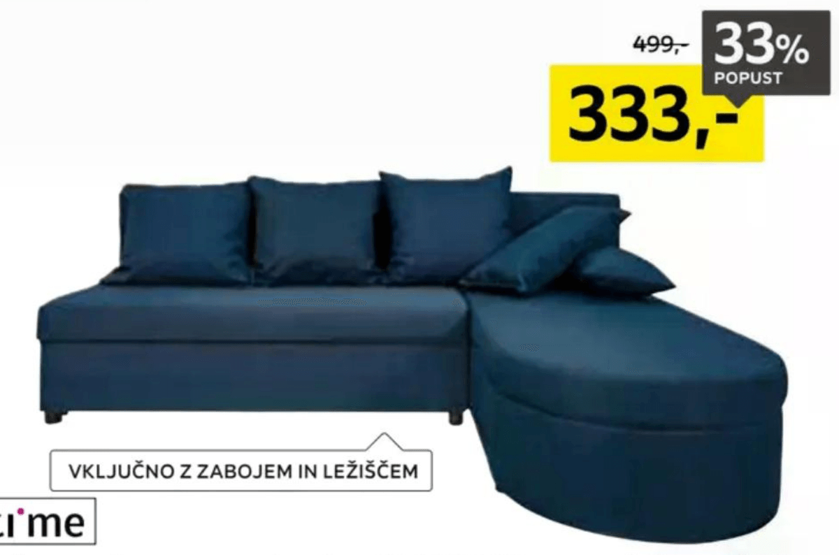 Ti'me Sedežna garnitura - Akcija v trgovini Lesnina