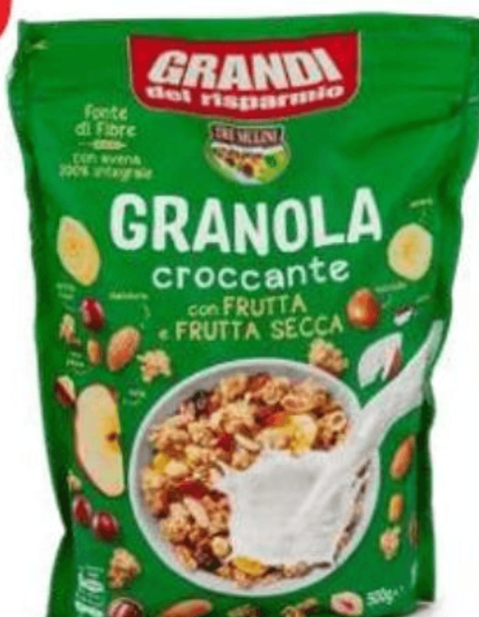 Hrustljava granola s sadjem 500 g Grandi del risparmio - Akcija v trgovini Eurospin