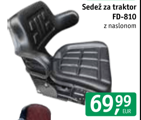 Sedež za traktor FD-810 Akcija v trgovini Jager