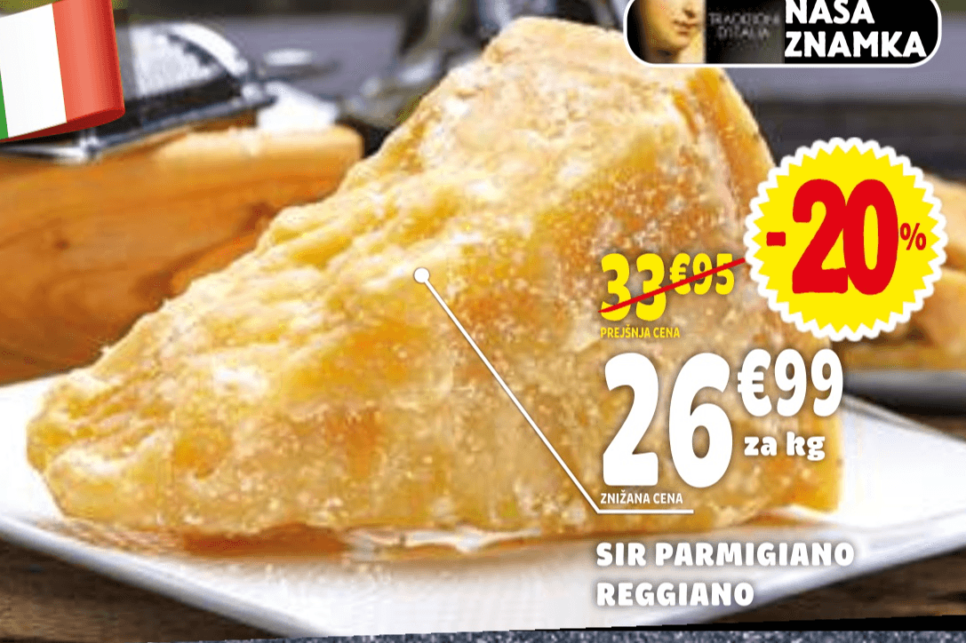 Sir Parmigiano Reggiano Akcija v trgovini E.Leclerc