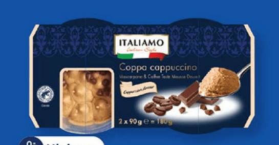 Italiamo Tiramisu 2 x 80 g Akcija v trgovini Lidl