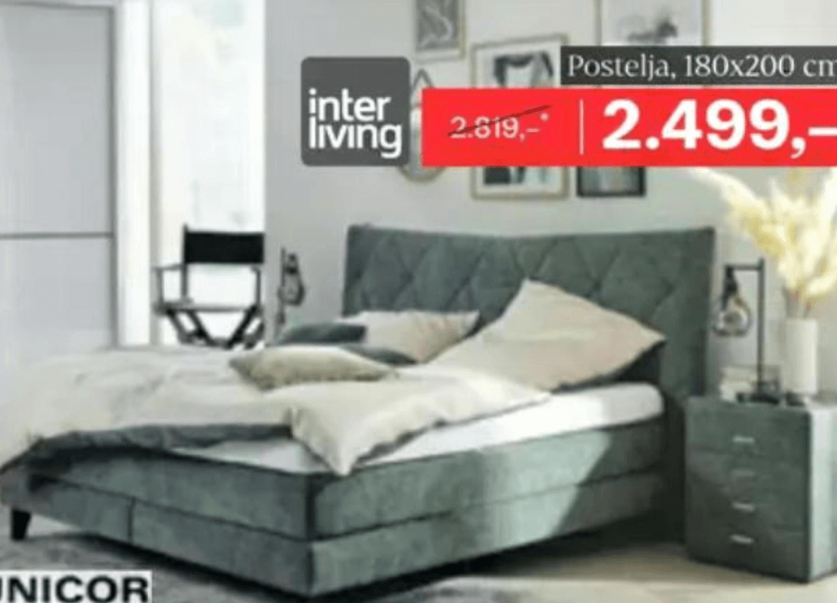 Boxspring postelja inter living Akcija v trgovini Rutar