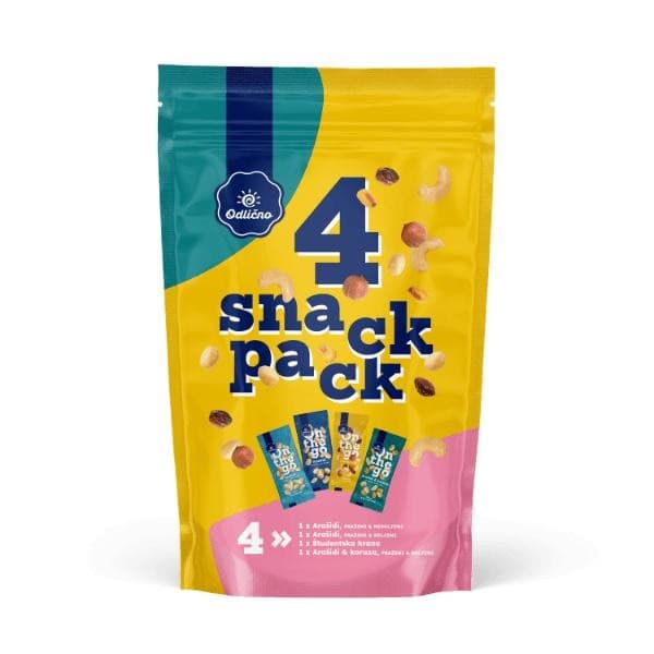 Oreščki Snack Pack 4/1, 215 g Akcija v trgovini Spar
